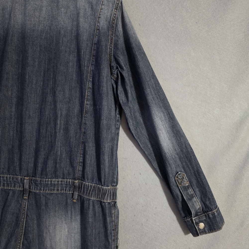 Driftwood Womens Medium Wash 100% Cotton Jumpsuit Overalls Size Large - Picture 12 of 13